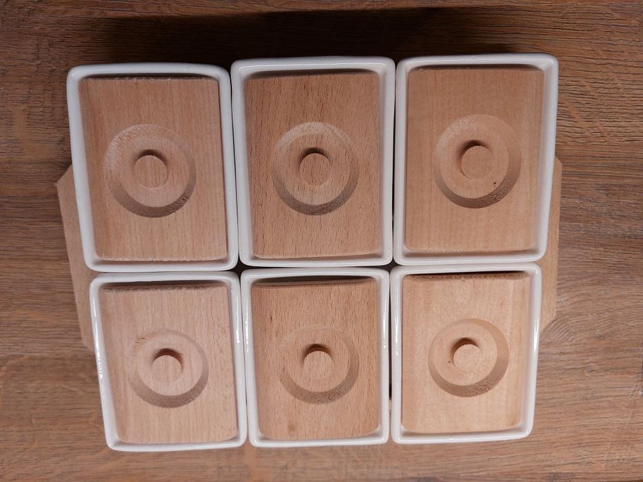 Комплект за турска закуска от порцелан и бамбук