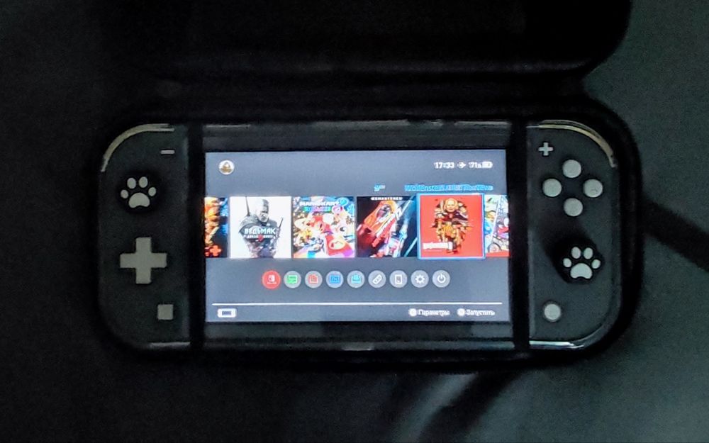Nintendo switch lite (прошитый) серого цвета