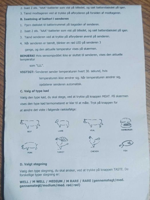 Termometru wifi digital,434RF, CU SONDA, pentru grătar si gatit