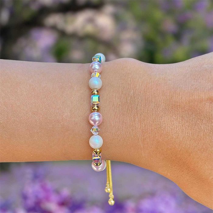 Дамскa Гривна с Кристали и Перли Swarovski Перфектният Подарък!