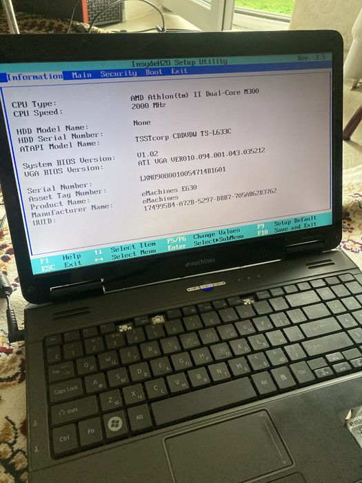 Ноутбук acer emachines e630