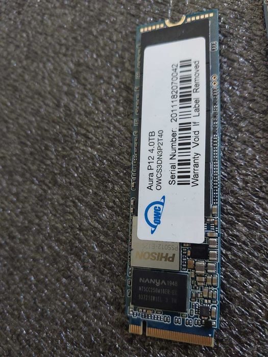 4TB M.2 NVMe OWC Aura P12 , PCIe 3.0