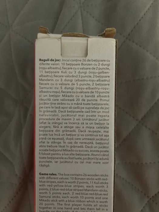 Joc Turnul instabil + Joc Mikado