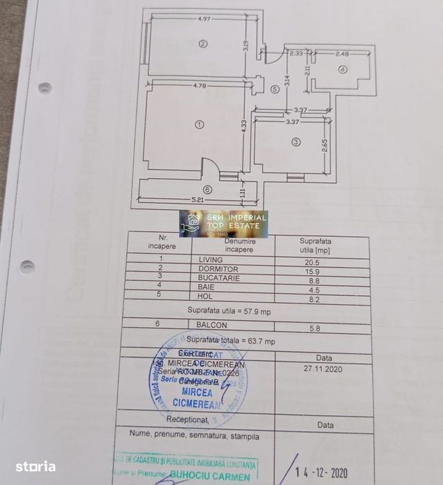 Apartament cu 2 camere decomandat de vânzare Tomis Plus Parcare privat