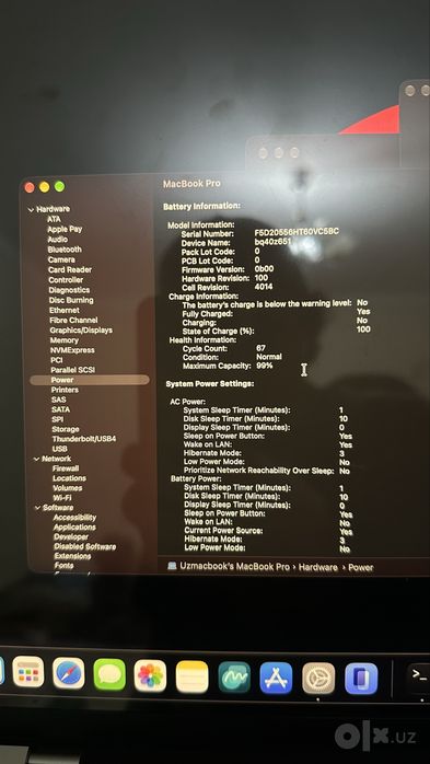 MacBook M1 Pro 16/1TB 100% ideal 67 sikl