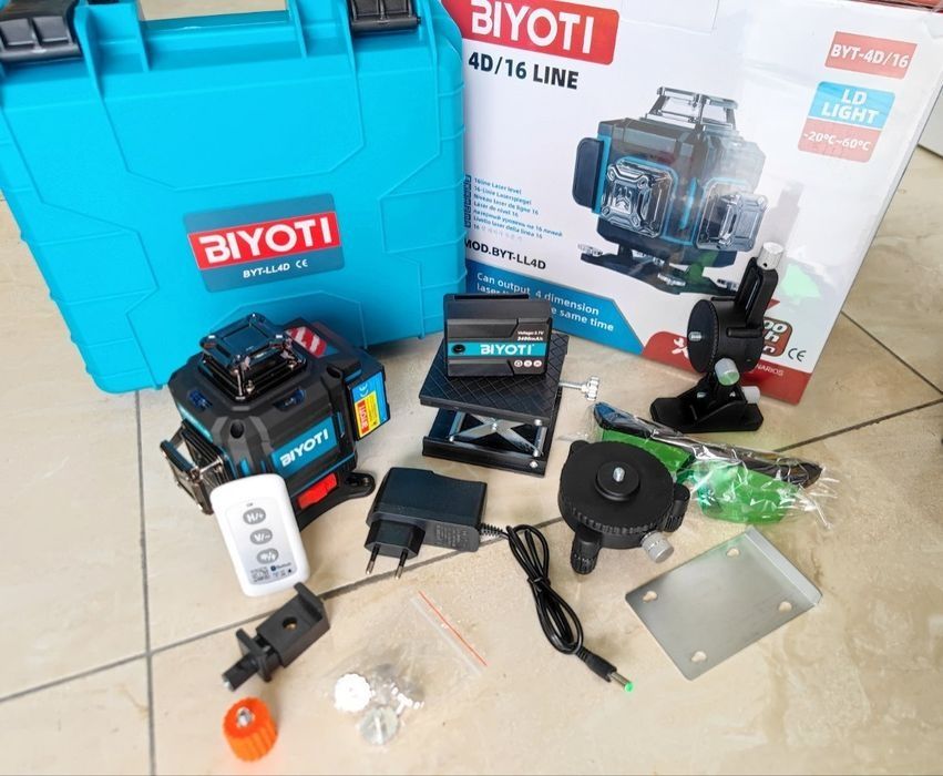 Лазерный уровень нивелир 4Д профессиональный