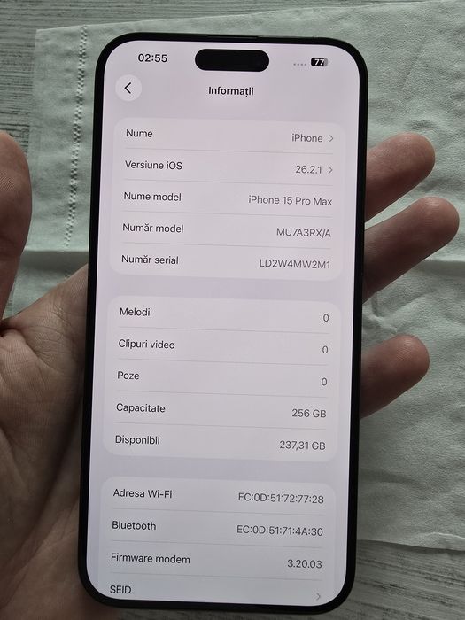 iPhone 15 pro max, 256gb