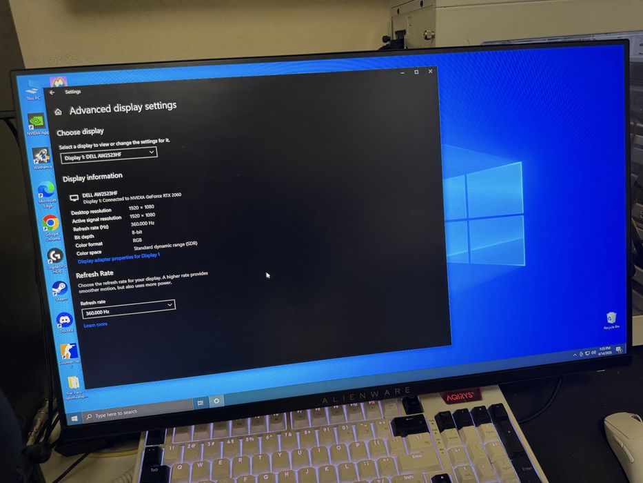 Monitor Gaming Alienware 360hz