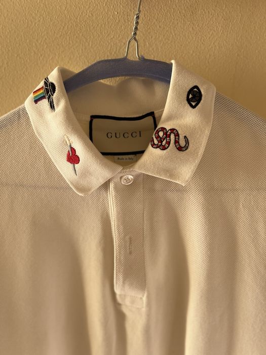 Tricou Polo Gucci Shirt With Snake Embroidery
