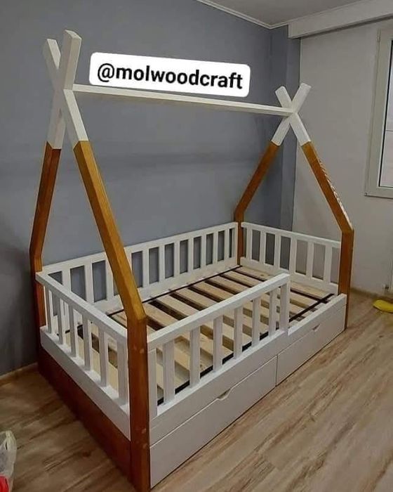 Patut copil, pat casuta, pat bebe, mobila copii, pat bebelus