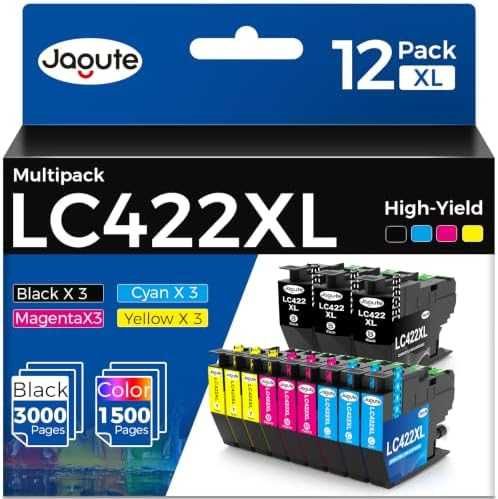 Нови 12 броя LC422XL мастилени касети за Brother MFC-J5340DW J5740DW J6940DW принтер мастило печат