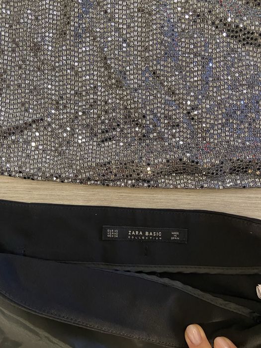 Сет блестящ потник с пола панталон ZARA
