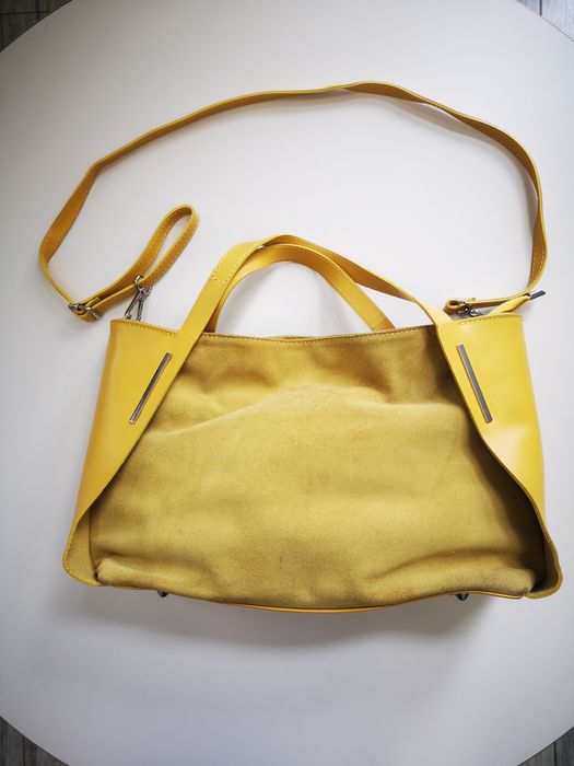 Чанта естествен велур