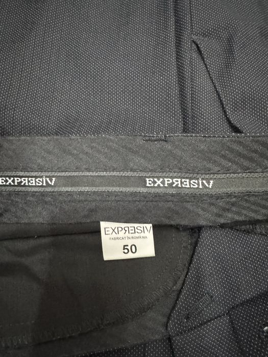 Costum bărbați Expresiv 50 negru 2 piese, slim