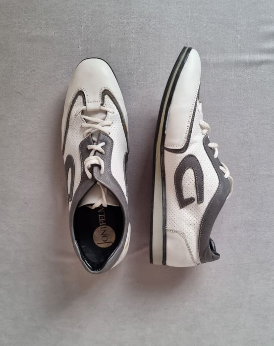 Мужская обувь, белые кроссовки, натуральная кожа. Размер 40.