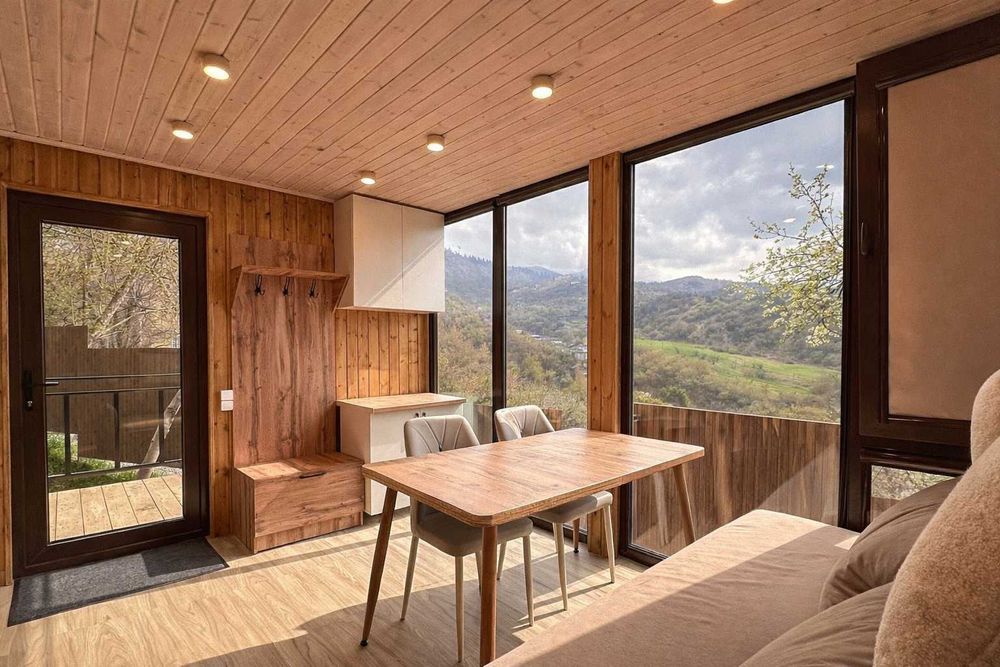 Глэмпинг в горах / Домик Афрейм / Баня