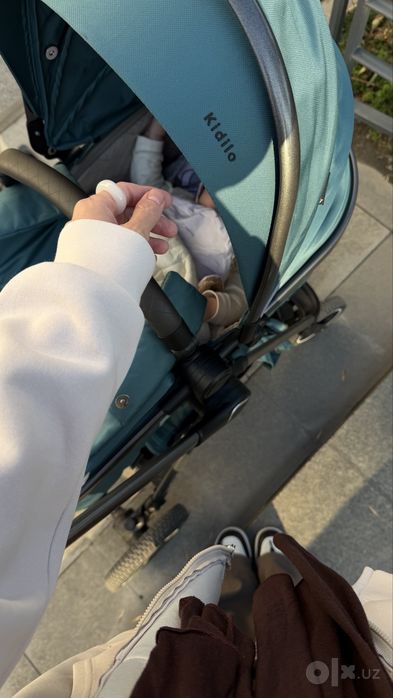 Коляска 2в1 kidilo, люлька с автореслом, + сумка, в хорошем состоянии