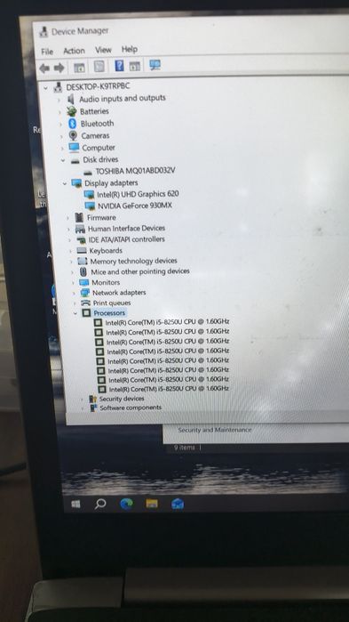 Laptop HP Probook 450 G5 i5 8250 8 core 16gb  hdd320 video 2gb bat 4h