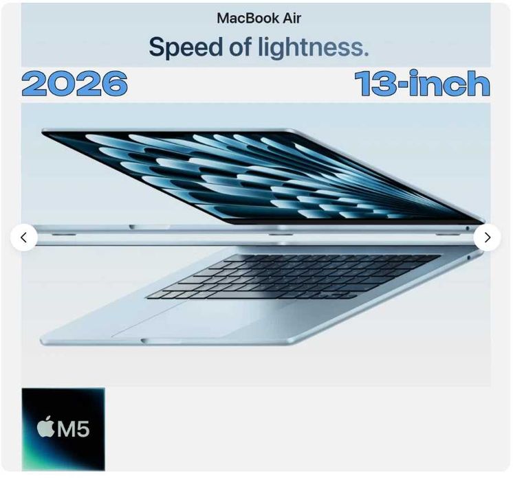 MacBook Air Ten-Core M5 16GB RAM 512GB SSD Model 2026 г