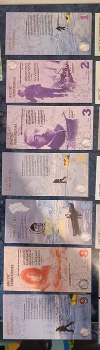 Lot 20 de bancnote dolari teritoriale artice