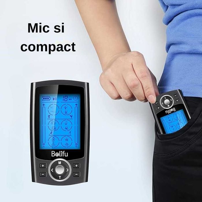 Aparat de masaj cu electrostimulare, 36 Moduri de masaj, Negru