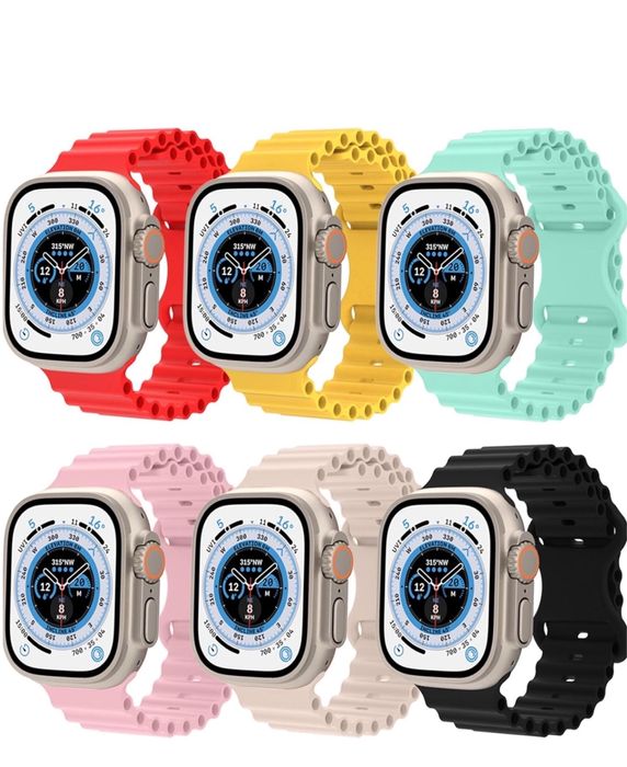 Curea Husa Tpu Silicon Gauri Laterale Ceas Apple Seria 1-10 SE ULTRA