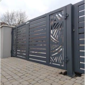 Garduri si porti din sipca metalica, panouri stil jaluzele, tabla cutata, plasa bordurata, fier forjat, BCA si beton si alte modele disponibile