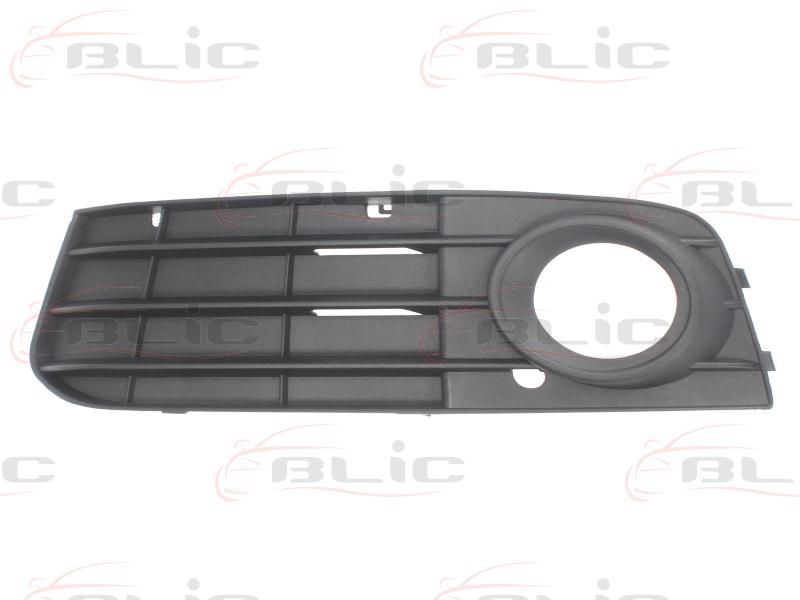 Grila bara fata Audi A4-S4 (B8), 11.2007-10.2011, Stanga, 133727-3 cu locas pentru proiectoare, NEGRU