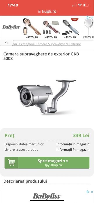 Sistem de supraveghere video profesional.