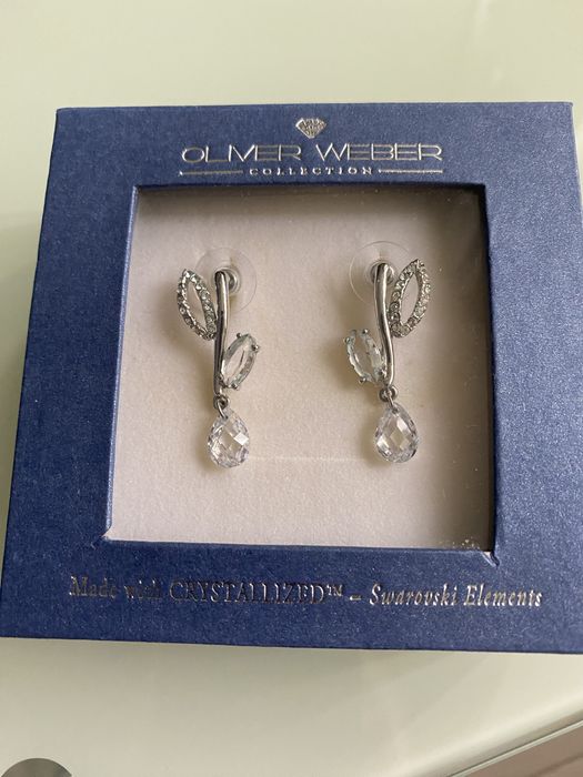 Обеци с кристали Сваровски