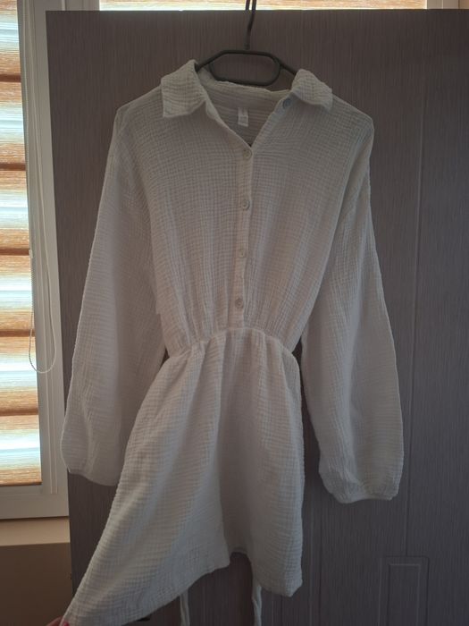 Бял гащеризон с колан ня талията