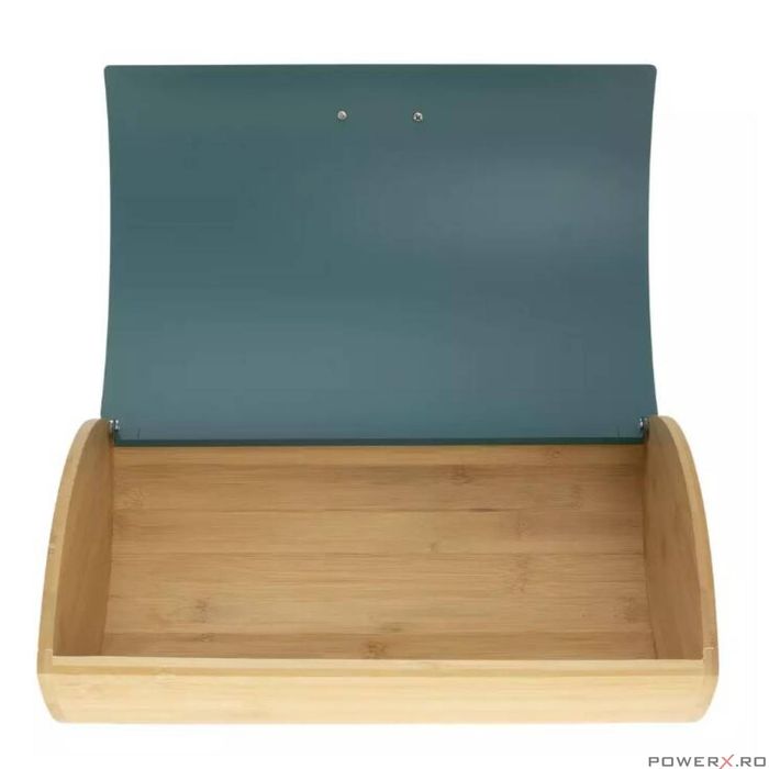 Cutie paine, din bambus cu capac otel, turcoaz, Kassel