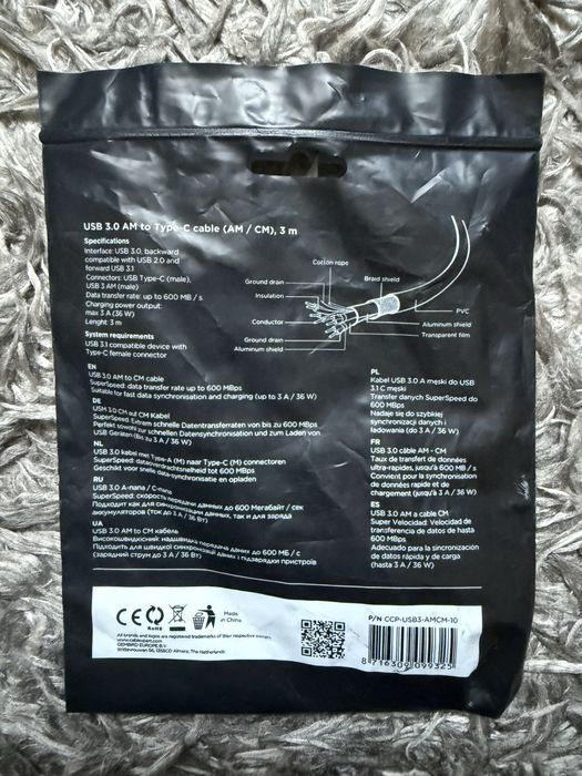 Cablu de date de 3M fastdata USB to type-C