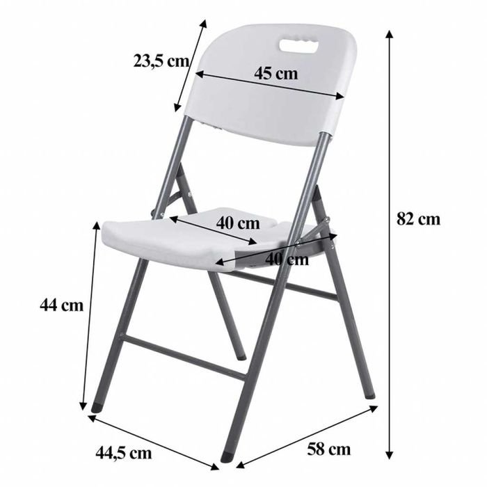Комплект 4 броя сгъваеми кетъринг столове за градина и събития