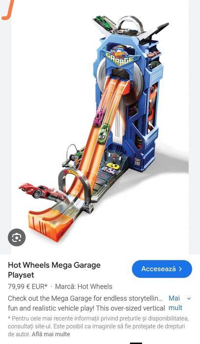 Garaj uriaș Hot wheels cu pistă