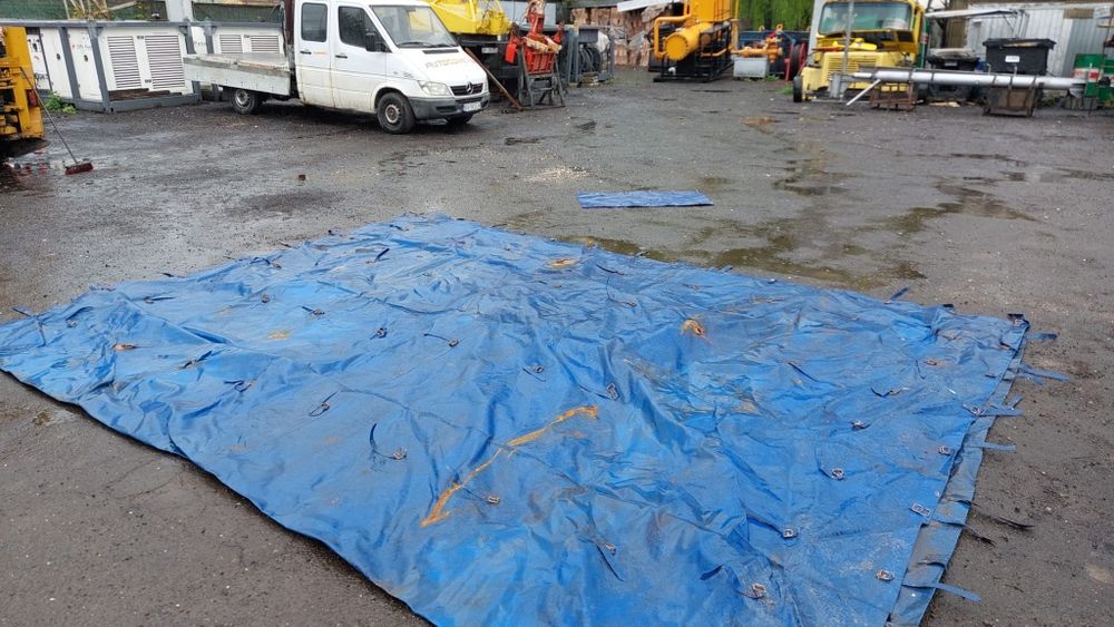 Prelata albastra groasa și rezistenta  de remorca camion, 3 bucati