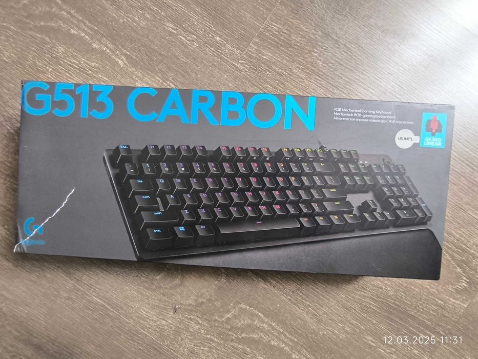 Logitech G513 GX RED Linear + подложка + комплект оригинални суичове