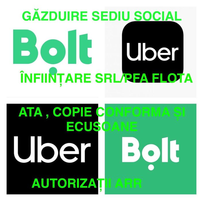 Deschidere / Infiintare Flota Uber si Bolt - Autorizatii ARR - ATA