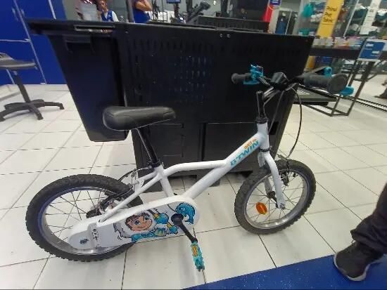 Bicicletă Inuit 100 16" alb copii 105 - 120 - (SecondHand) Decathlon