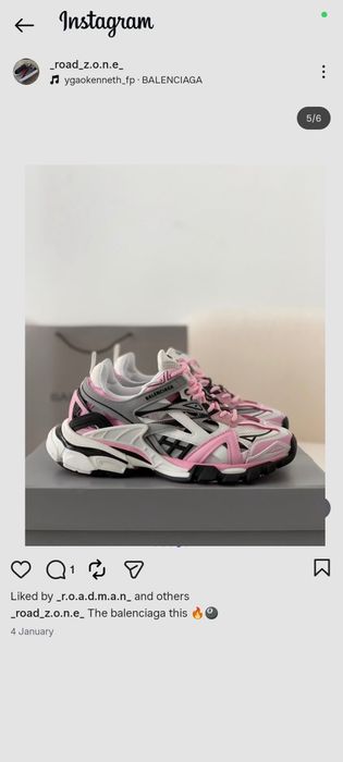 Balenciaga Track V2 Pink Black