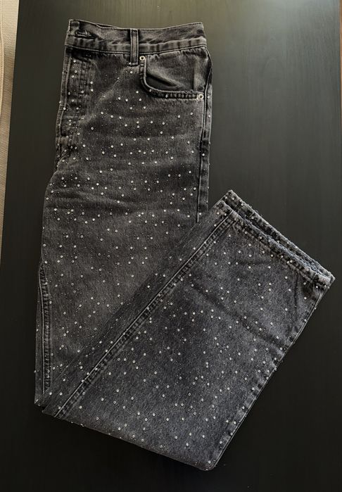 Дънки с камъчета ZARA