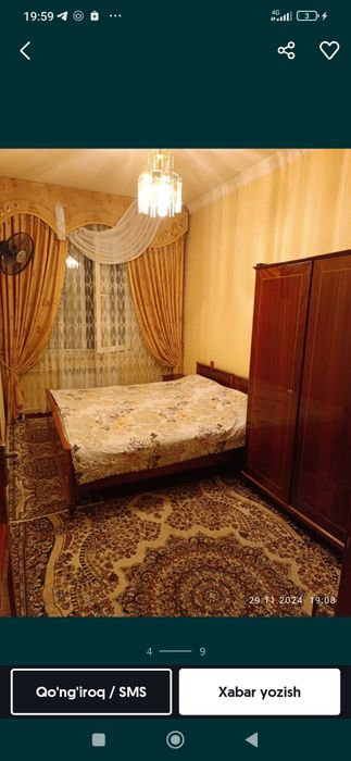 Mirzo Ulugʻbek TTZ 2 da 4 xona kv ijaraga beriladi