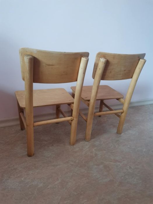 Ретро дървени детски столчета