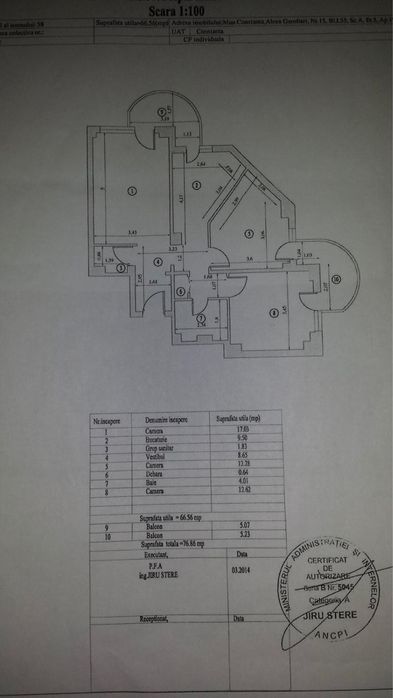 Apartament 3 camere Premium - 77m - Casa de cultura/Piata Balada