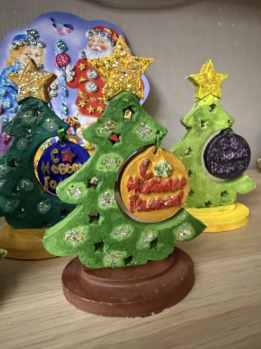 Елка, елки, елочки из гипса