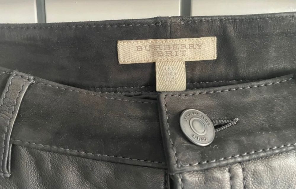 Fusta piele veritabila Burberry