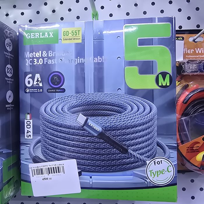 Оригинал 5 метровые шнуры для зарядки телефона. На зарядка Type-C USB