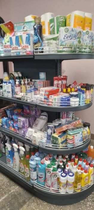 Метални стелажи за перилни и почистващи препарати - НОВИ НАЛИЧНИ