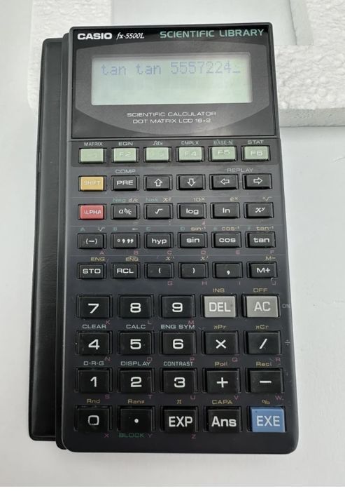Calculator de buzunar de colectie Casio Fx-5500L Dot Matrix LCD 16x2