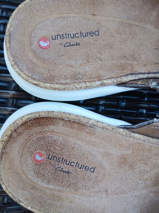 Дамски кожени чехли Clarks Un Structured (Un Bali Go) – Естествена кожа, Размер 39